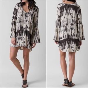 Billabong Secret Moves Brown Tie Dye Dress Size Small